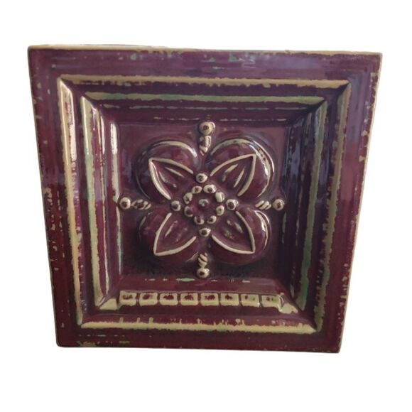 Vtg Heavy Glazed Wall Hanging - Picture 1 of 7